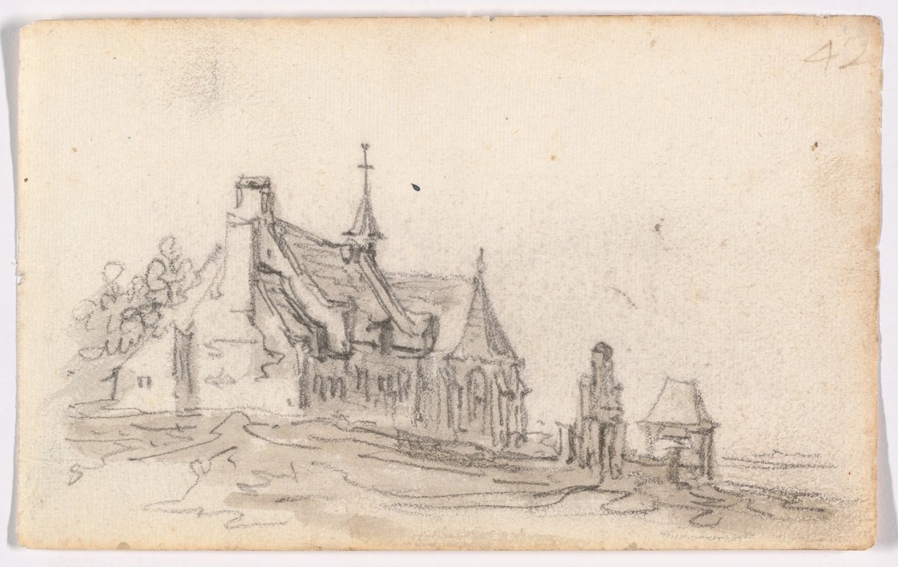 De spedalskes hus i Kleve af Jan van Goyen