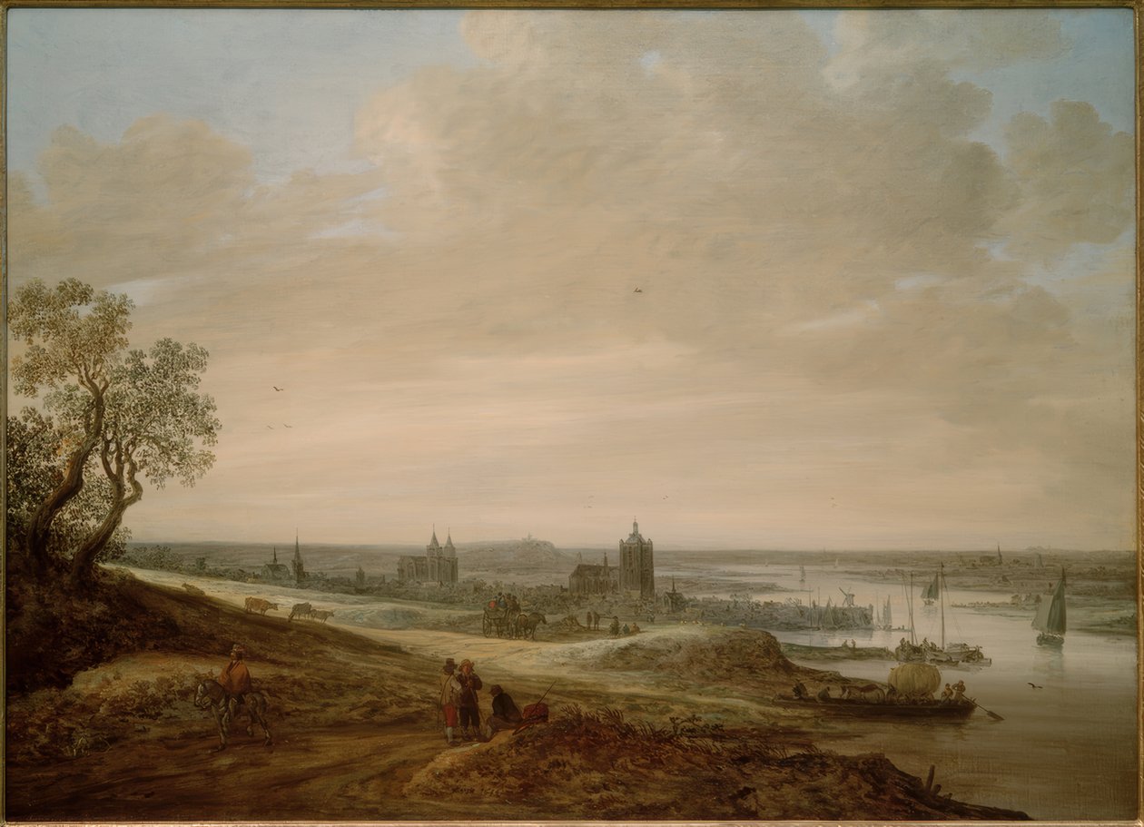 Panoramalandskab med udsigt over Arnhem af Jan van Goyen