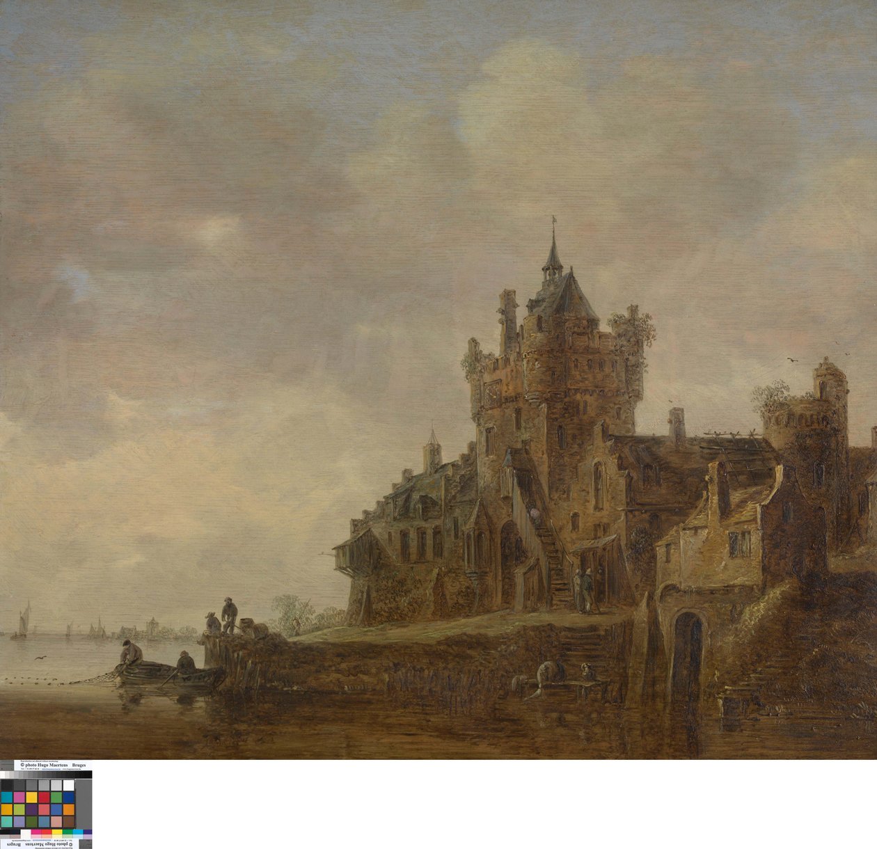 Flodlandskab med et slot af Jan van Goyen