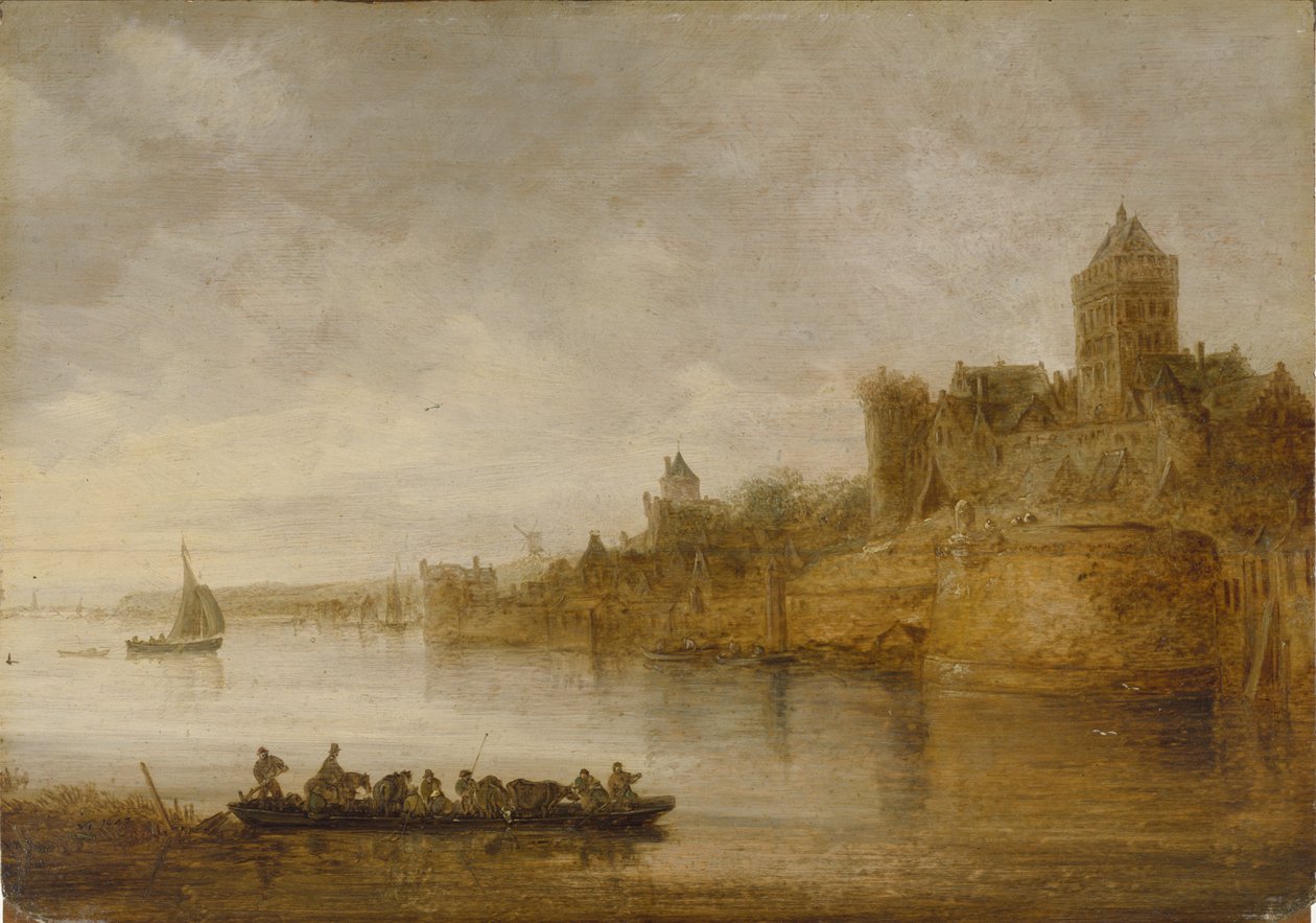 Nijmegens middelalderlige mure af Jan van Goyen
