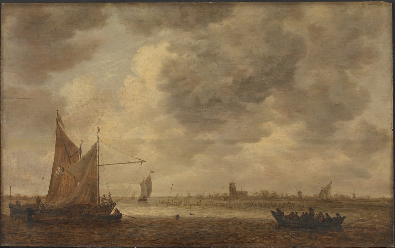 Floden Oude Maas nær Dordrecht af Jan van Goyen
