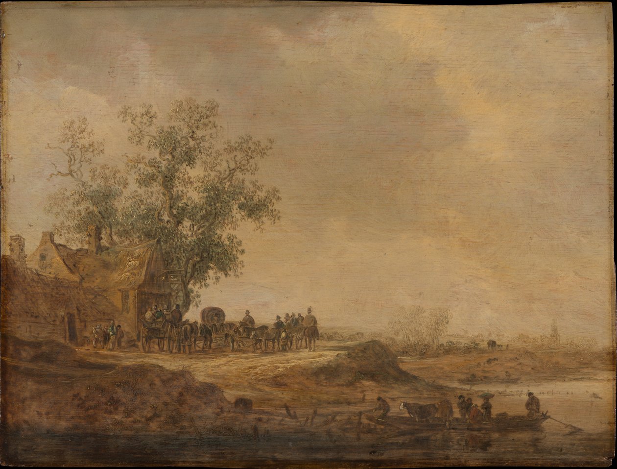 Stoppet foran kroen af Jan van Goyen
