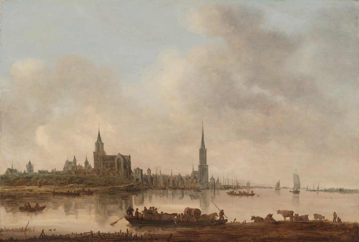 Udsigt over Emmerich af Jan van Goyen