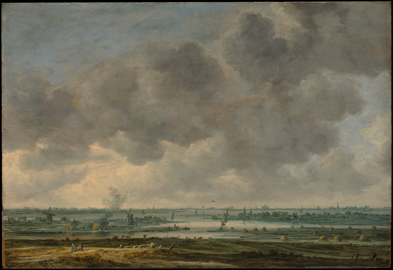 Udsigt over Haarlem og Haarlemmer Meer af Jan van Goyen