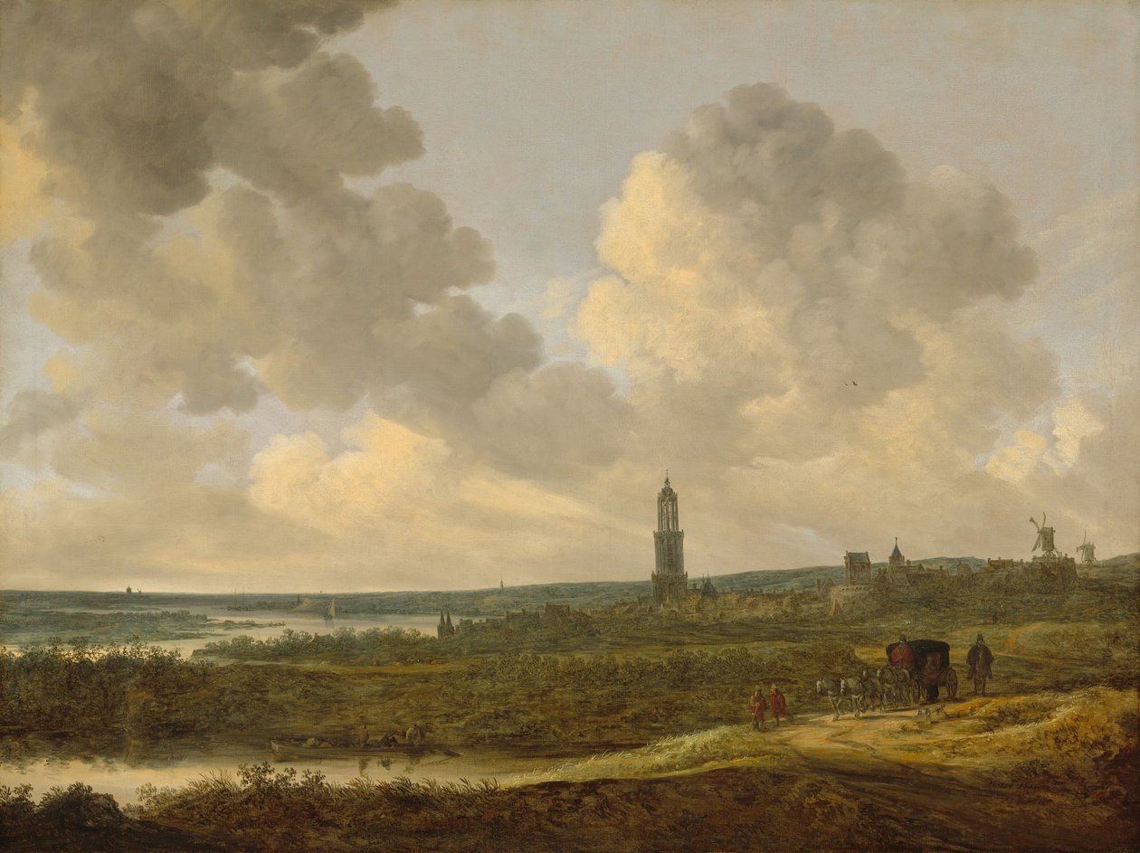 Udsigt over Rhenen, 1646. af Jan van Goyen