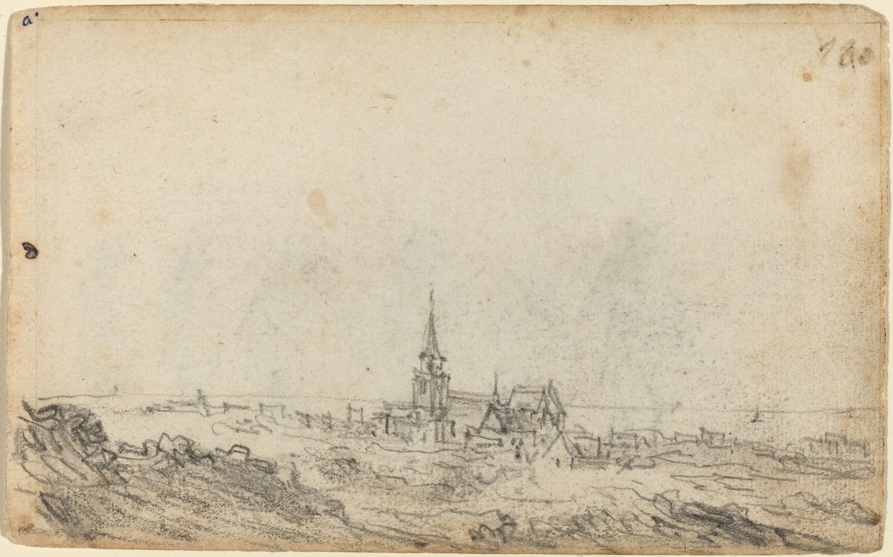 Udsigt over Scheveningen [recto] af Jan van Goyen