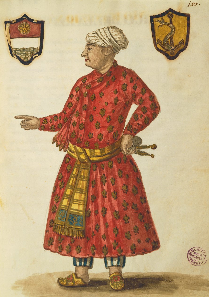 Antonio Manunzio i Mughal-regionen, af Jan Van Grevenbroeck, gravering af Jan van Grevenbroeck