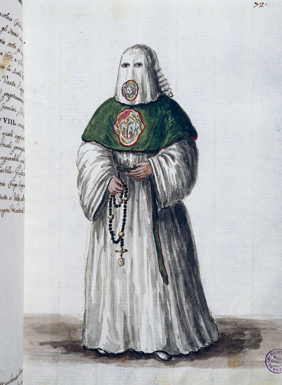 Broderskab af Kristi valgret, grundlagt i kirken San Giovanni in Oleo i Venedig, fusioneret med broderskabet San Rocco i Rom i 1621, bind II f 72, af Giovanni di Grevembroch eller Grevenbroch (1731-1807) af Jan van Grevenbroeck