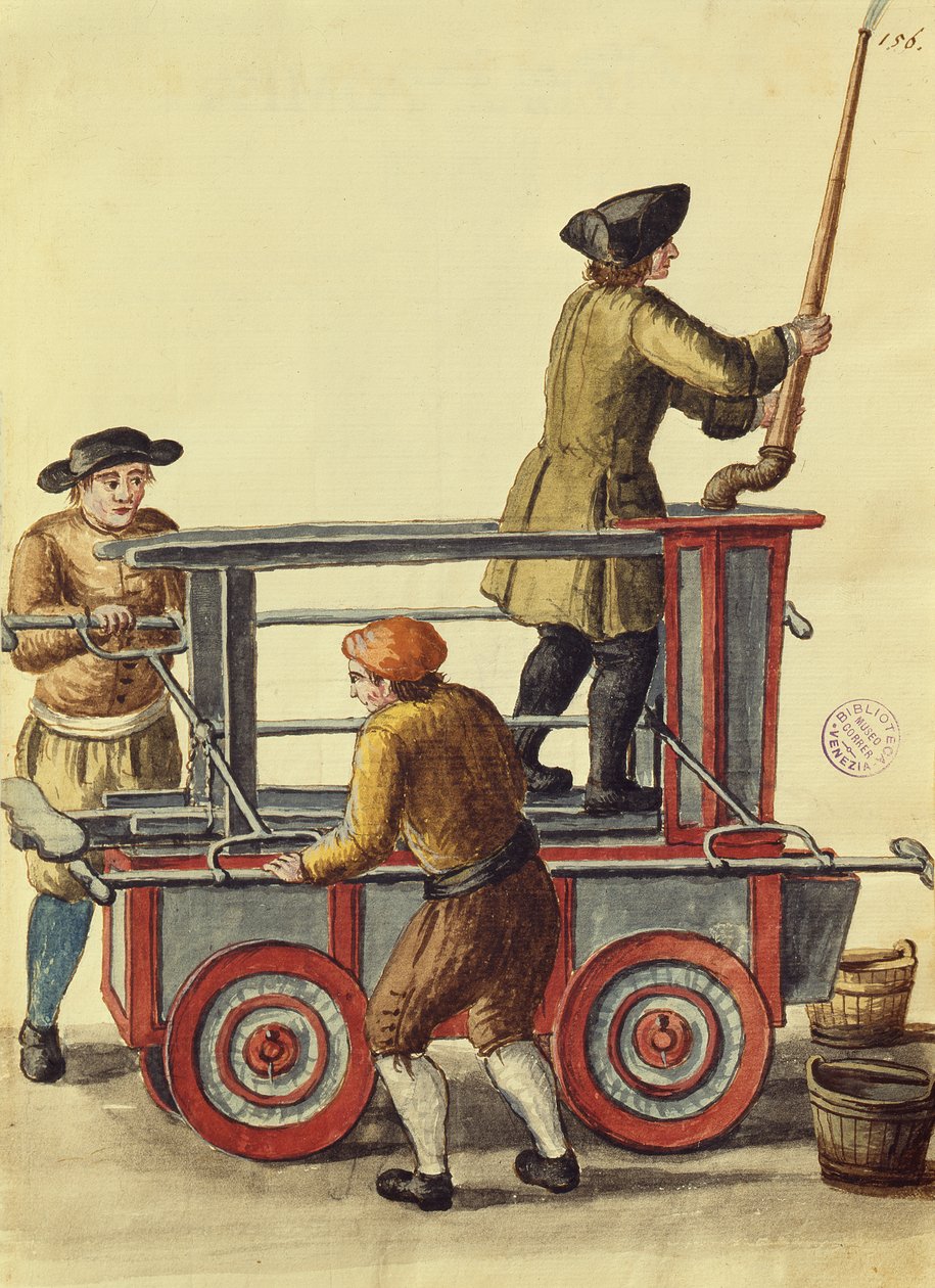 Hydraulikpumpe (pen, blæk & wc på papir) af Jan van Grevenbroeck