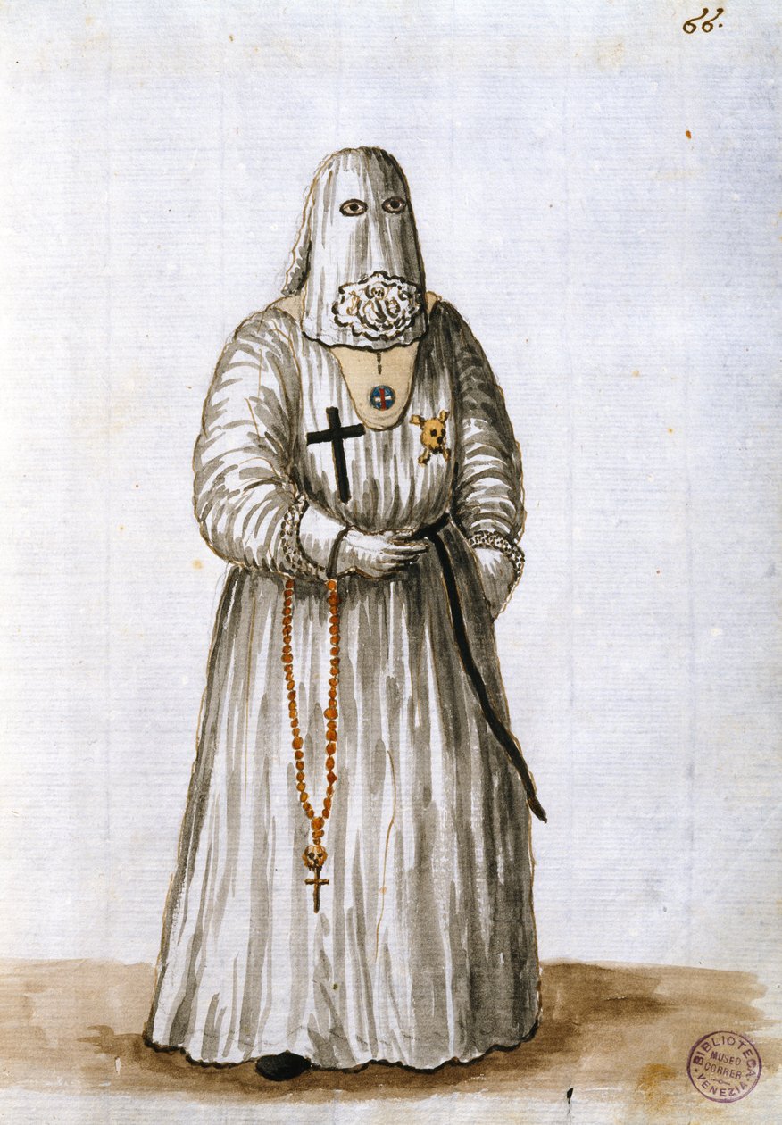 Klæder fra Kristi lidelses broderskab (pen & blæk og wc på papir) af Jan van Grevenbroeck