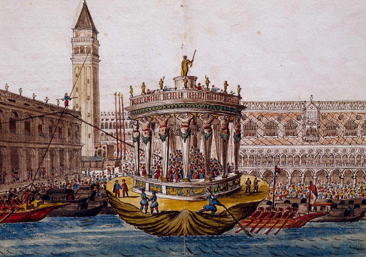 Verdensteater, turnering i Venedig af Brotherhood of Knights of Garter af Jan van Grevenbroeck