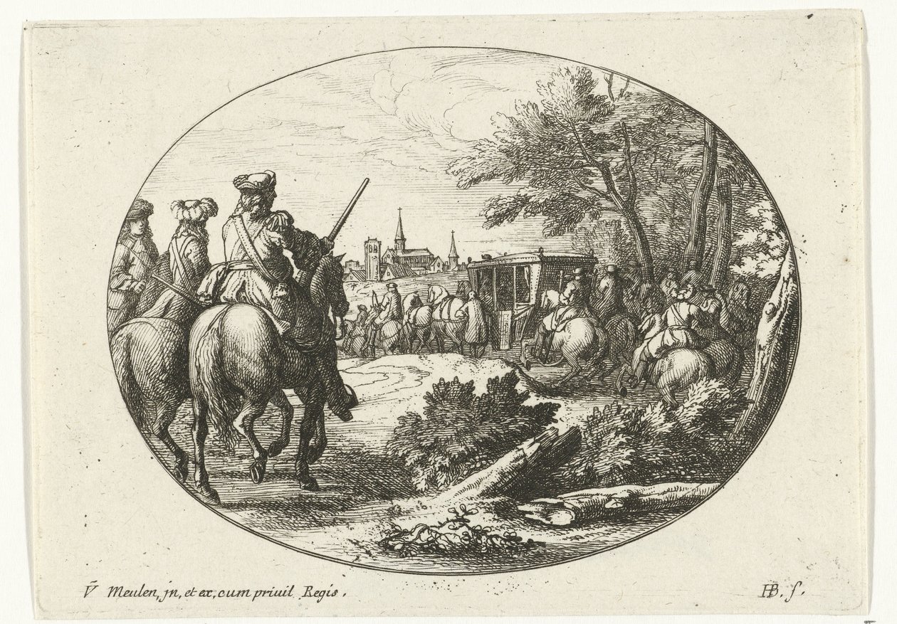 Belejring af en by Militære scener fra livet af Louis XIV, konge af Frankrig (serietitel) af Jan van Huchtenburg