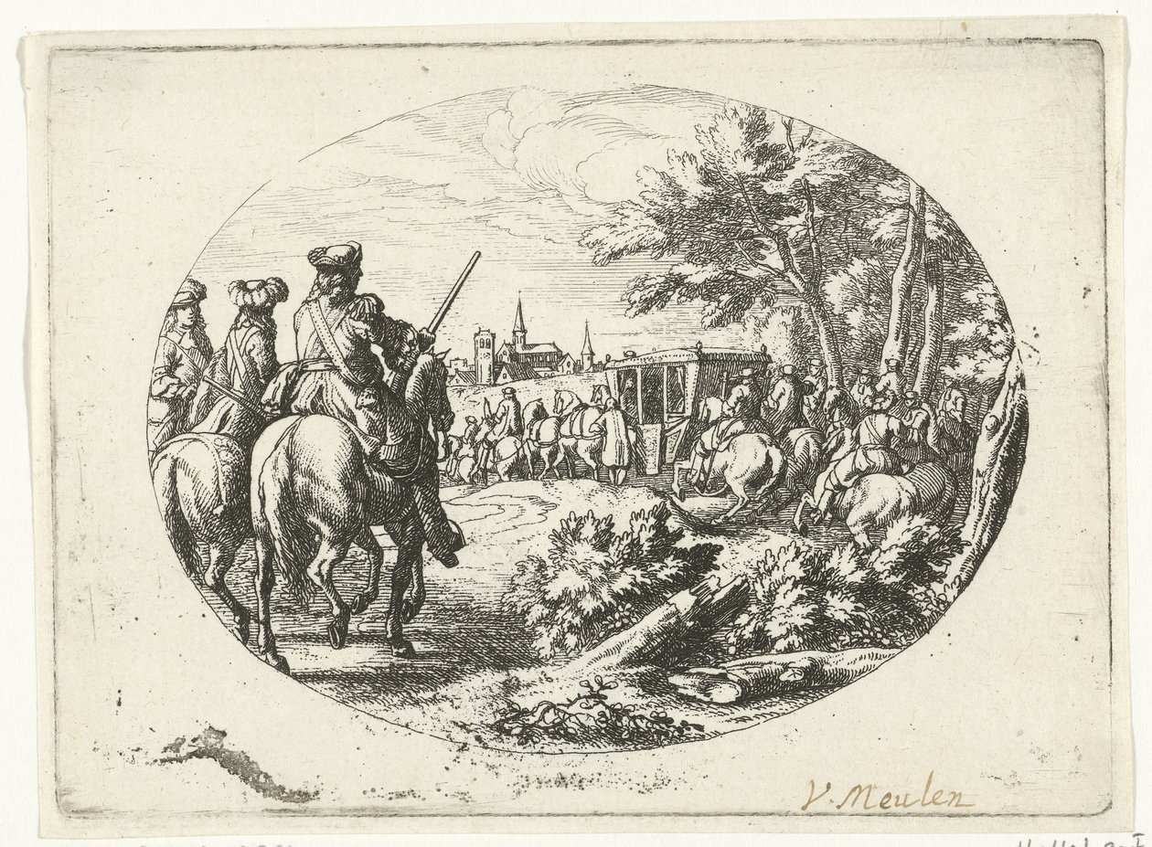 Belejring af en by Militære scener fra livet af Louis XIV, konge af Frankrig (serietitel) af Jan van Huchtenburg