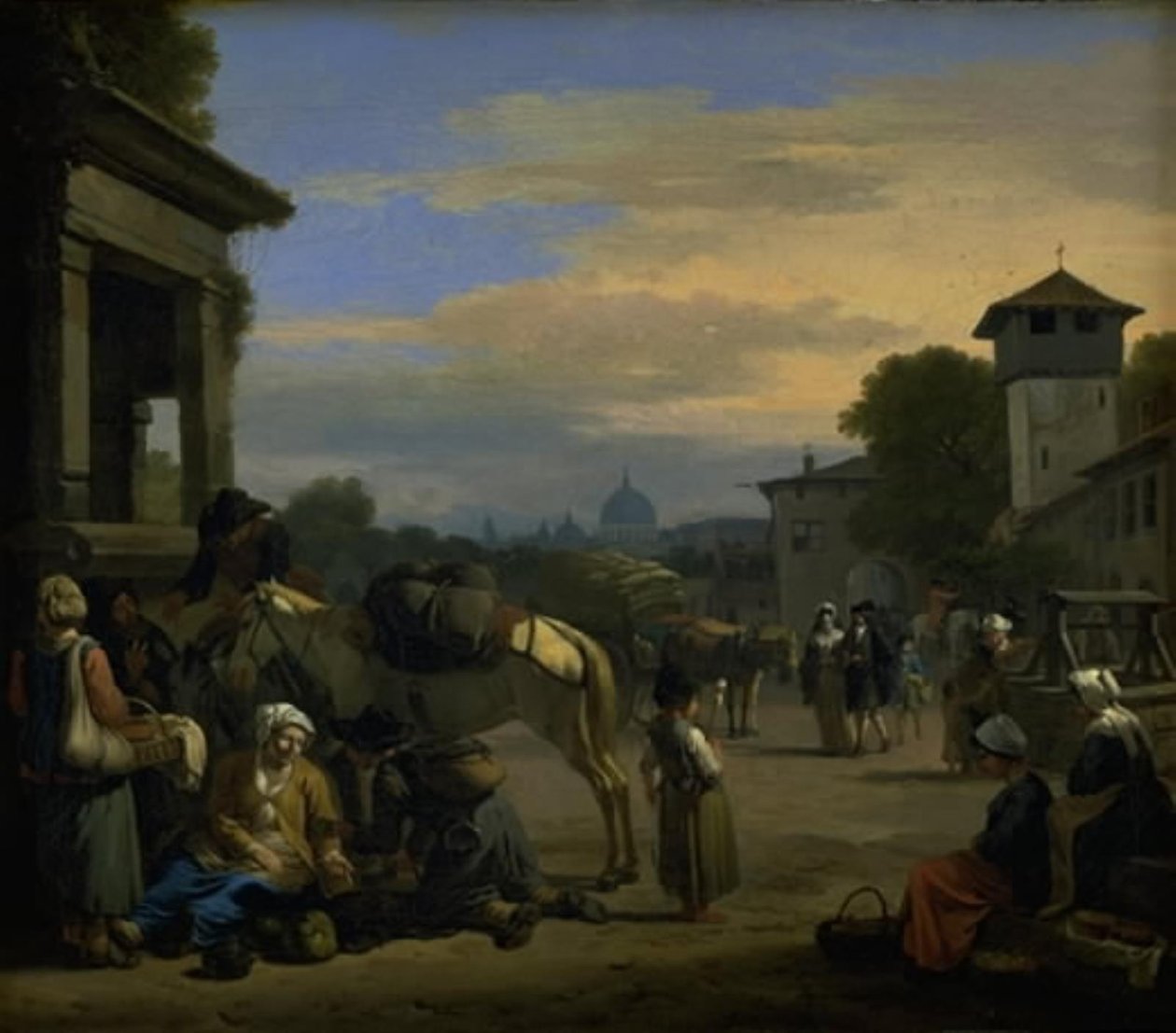 Gadebillede i Rom af Jan van Huchtenburg