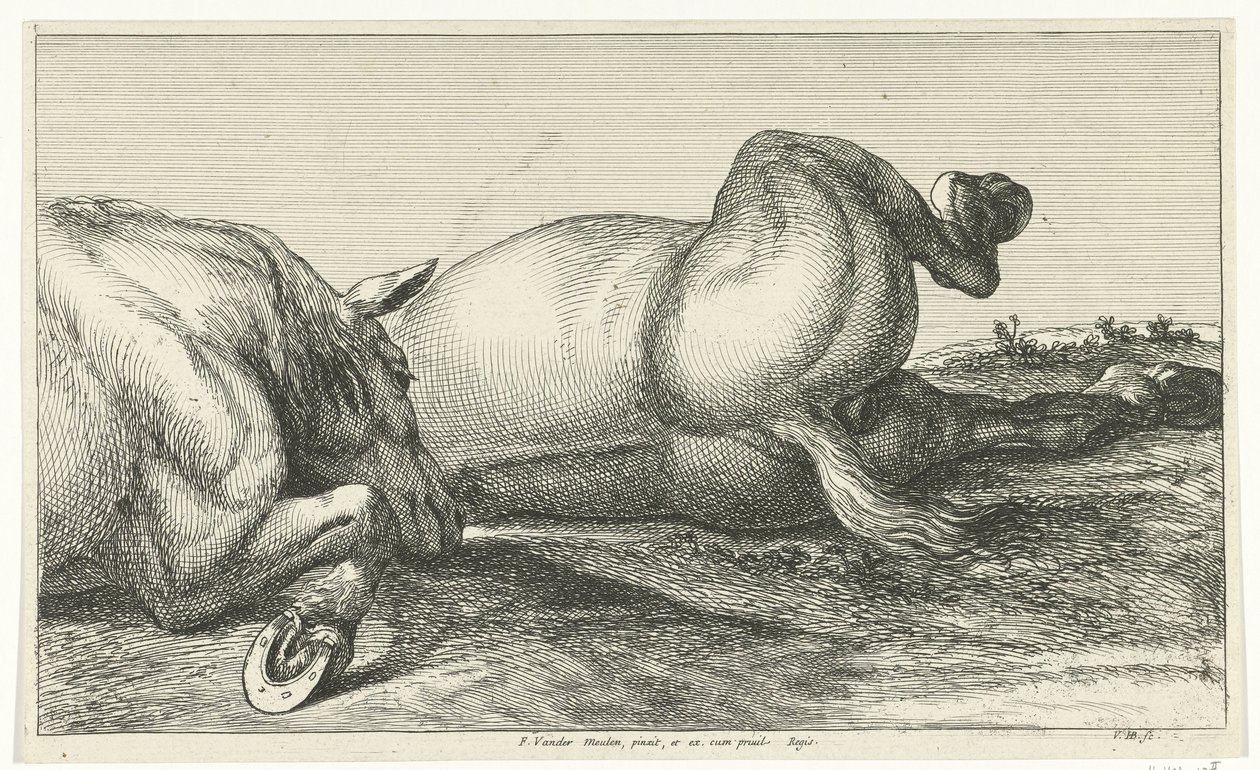 To døde heste ligger bag hinanden Dead Horses (serietitel) af Jan van Huchtenburg