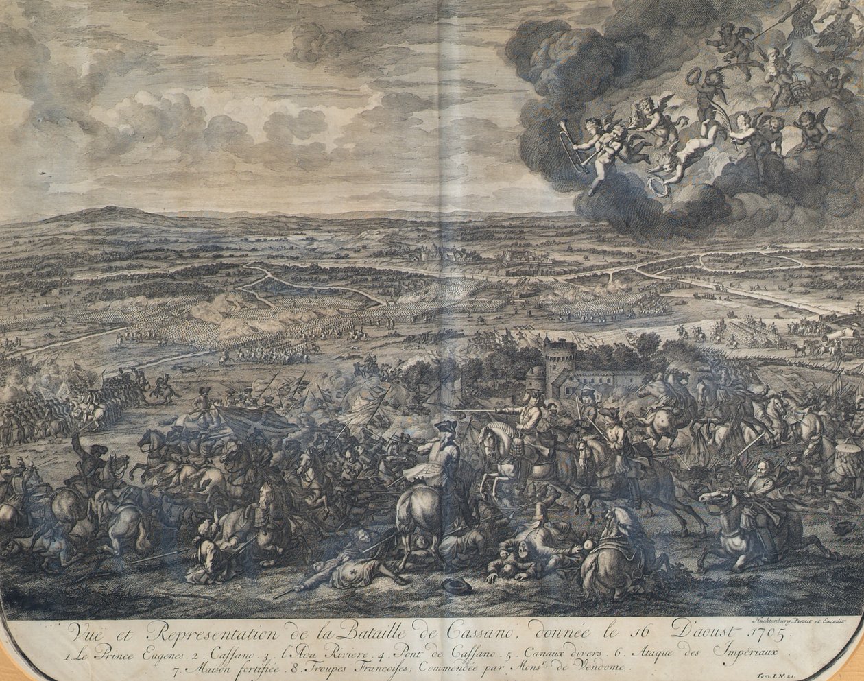 Slaget ved Cassano den 16. august 1705 af Jan van Huchtenburgh