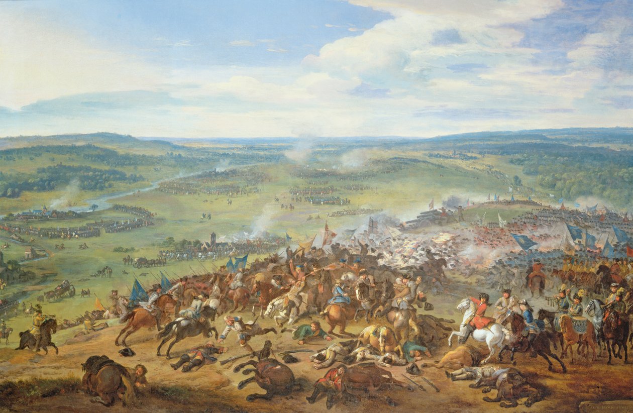 Slaget ved Blenheim, nær Hochstadt (Bayern), 1704 af Jan van Huchtenburgh