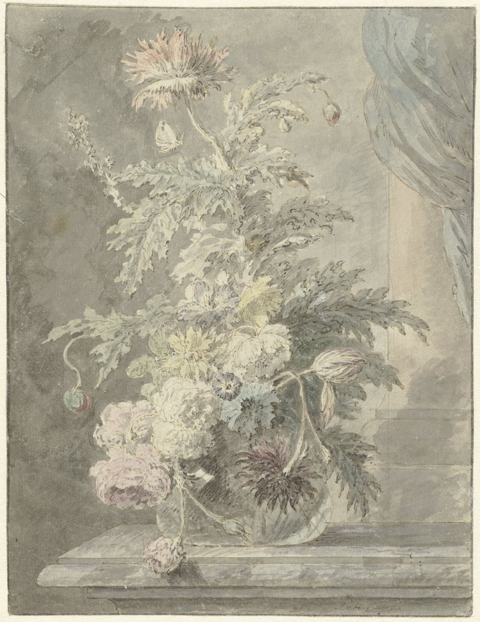 Vase med blomster af Jan van Huysum (possibly)