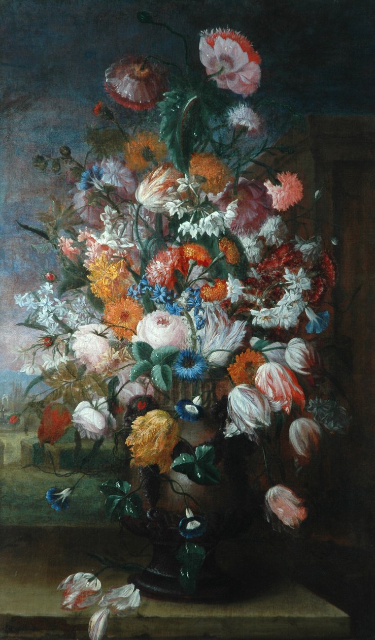Blomster, Studier med Iriser, 1682 af Jan van Huysum