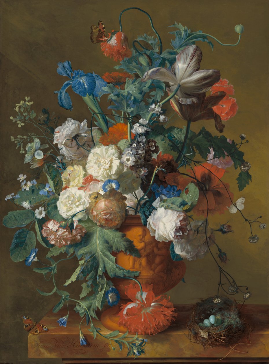 Blomster i en Urne, ca. 17201722. af Jan van Huysum
