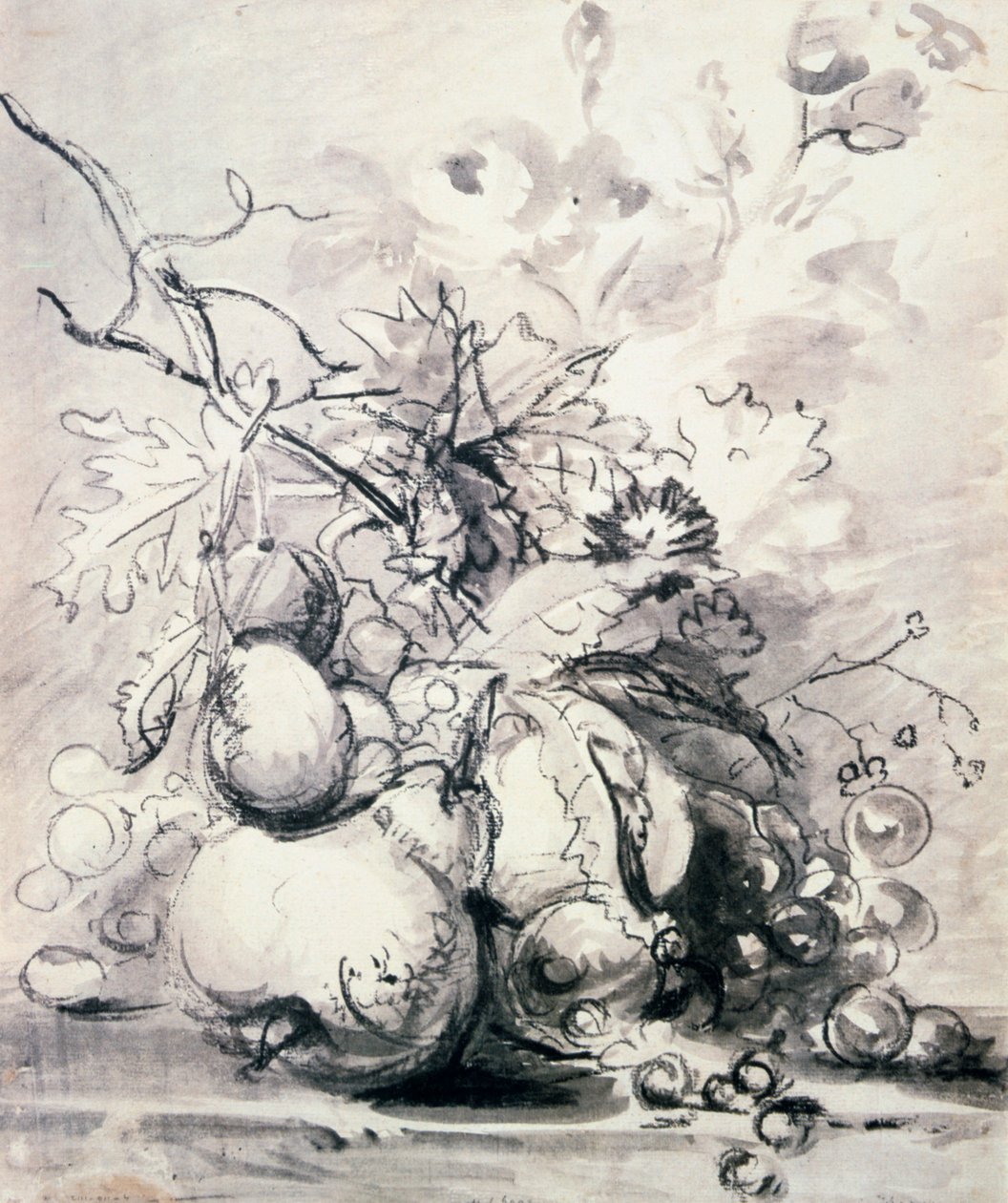 Stilleben af frugt, 1700 - 1749. af Jan van Huysum