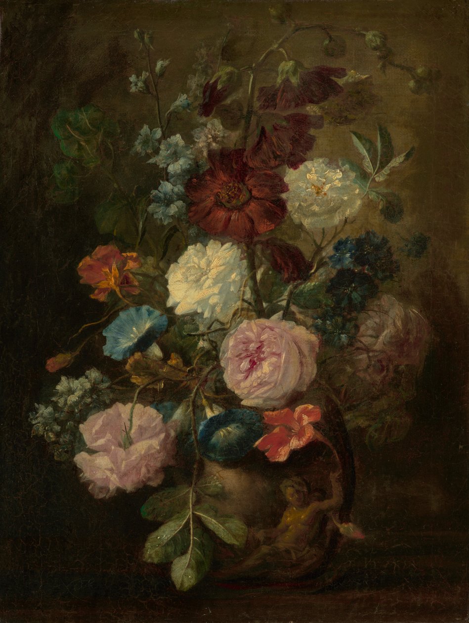 Vase med blomster af Jan van Huysum