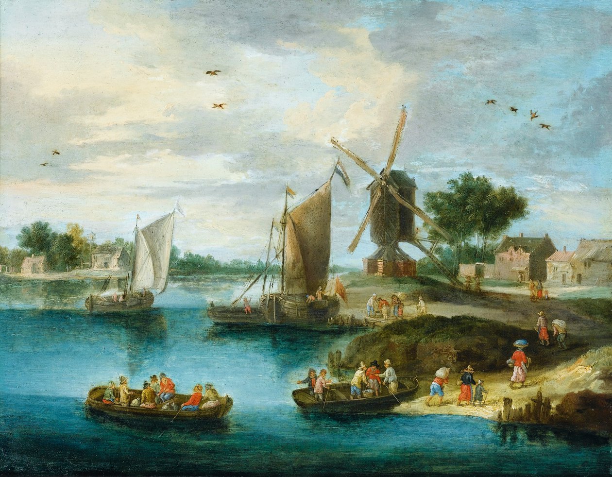 Landskab med en mølle af Jan van Kessel the Elder