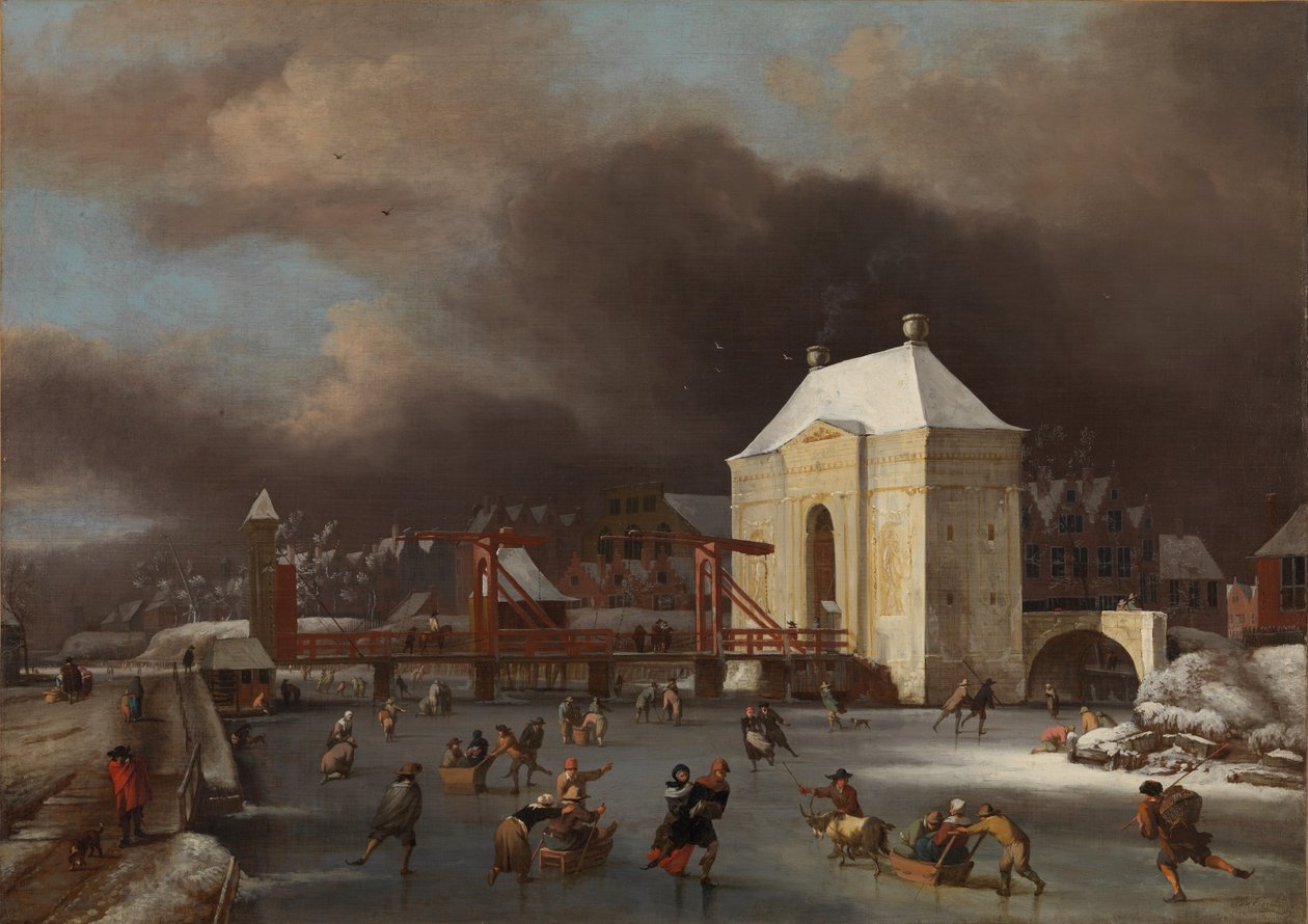 Udsigt over Heiligewegspoort i Amsterdam af Jan van Kessel the Elder