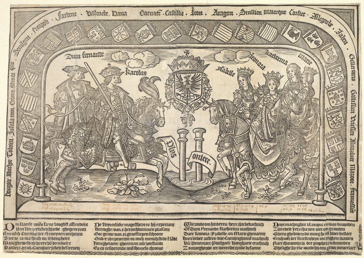 Filip den smukkes seks børn: Eleanor af Castilien, Charles V, Isabella af Østrig, Ferdinand I, Mary og Catherine, ca. 1523 af Jan van Nieulandt