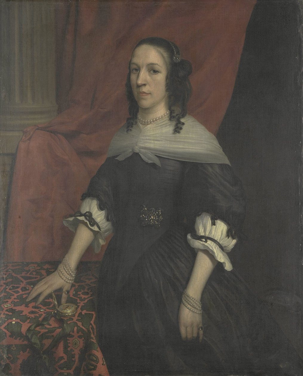 Portræt af en kvinde, muligvis Anna van Bourgondië, grundlægger af Slot Windenburg op Dryschor (Schouwen) og kone til Adolf van Kleef af Jan van Rossum