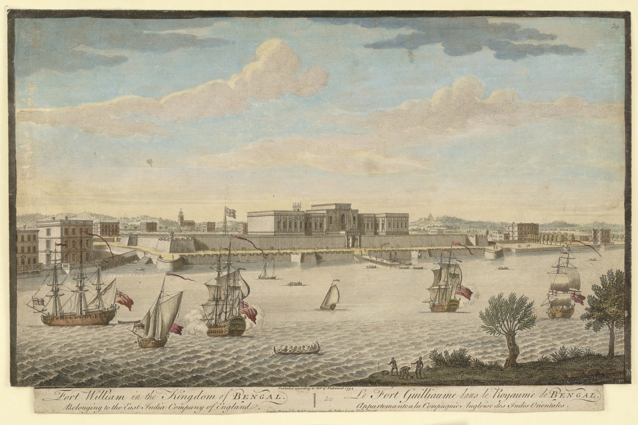 Fort William i Kongeriget Bengal, der tilhører East India Company of England af Jan van Ryne