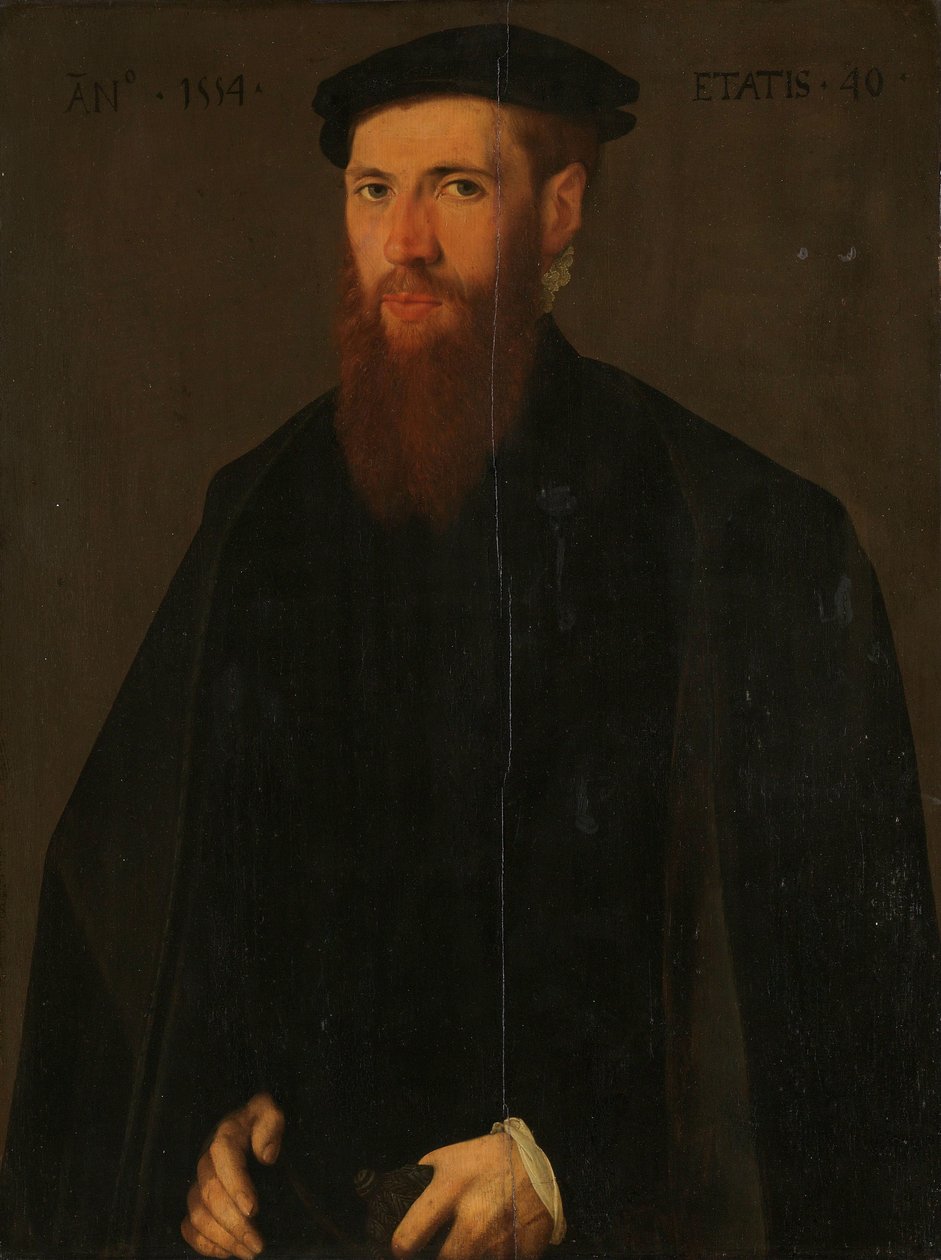 Portræt af Willem van Lokhorst (1514-64) af Jan van Scorel (copy after)