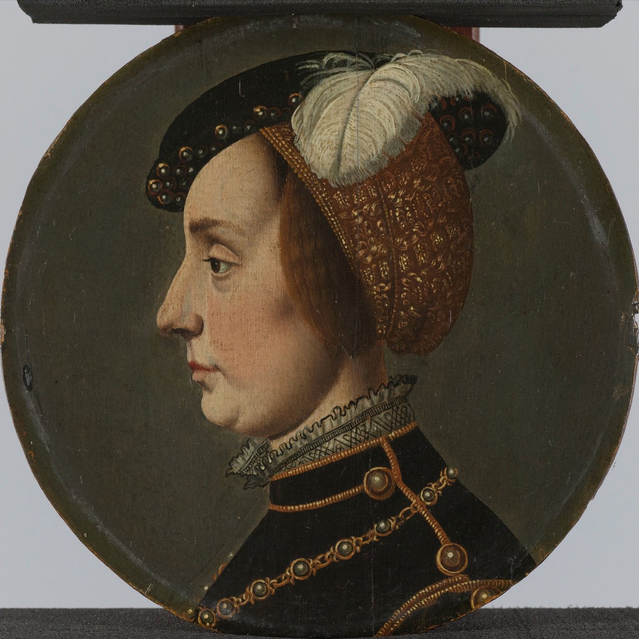 Portræt af Anna af Lorraine, ægtefælle af René de Chalon, Prins af Orange af Jan van Scorel (possibly copy after)