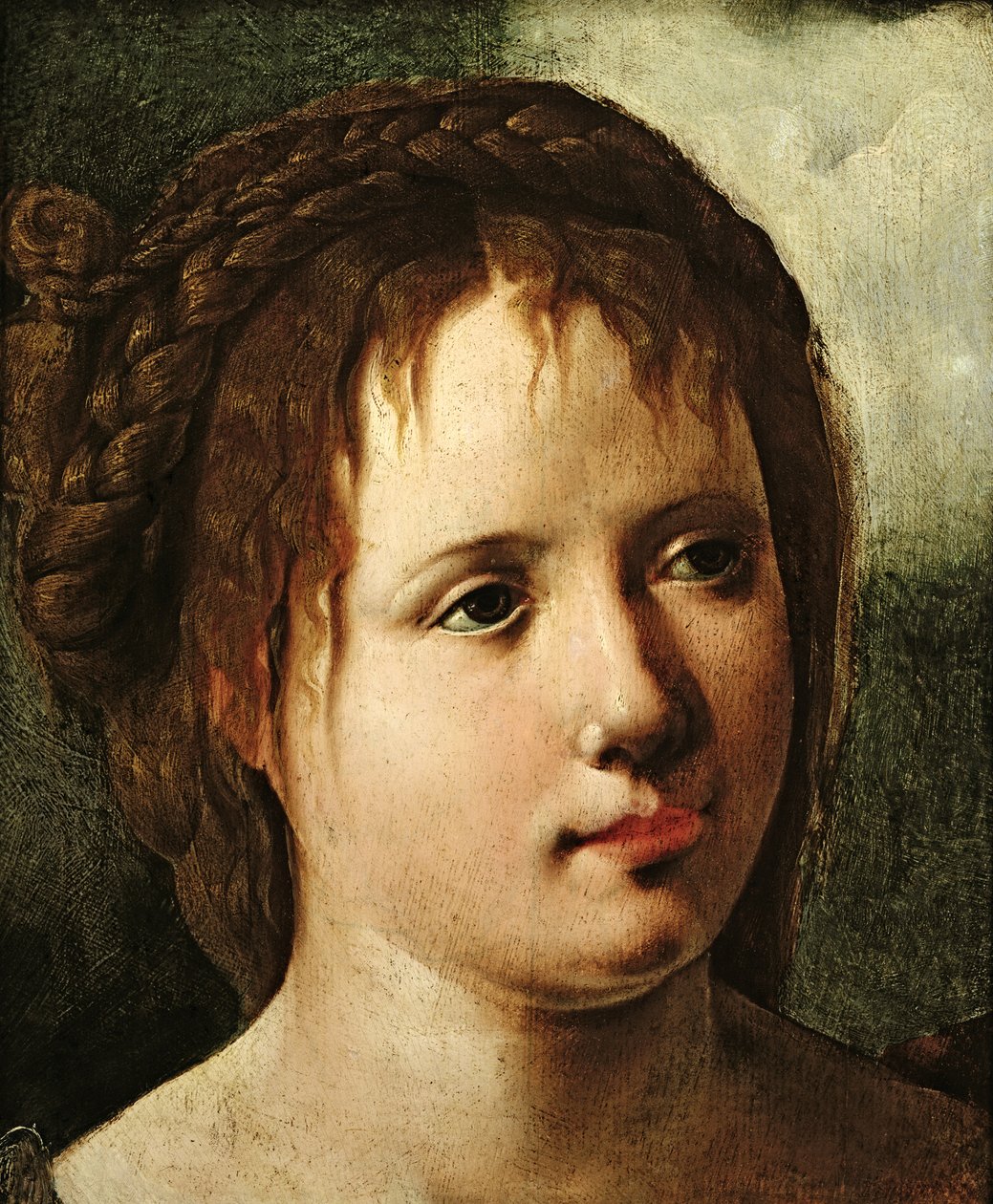 Head of a Girl, 153035 af Jan van Scorel