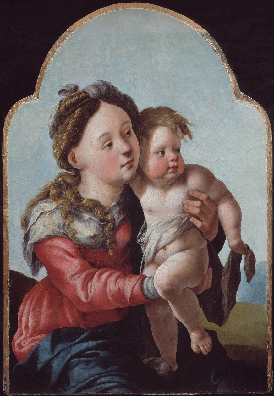 Madonna og barn, 1527-1530 af Jan van Scorel