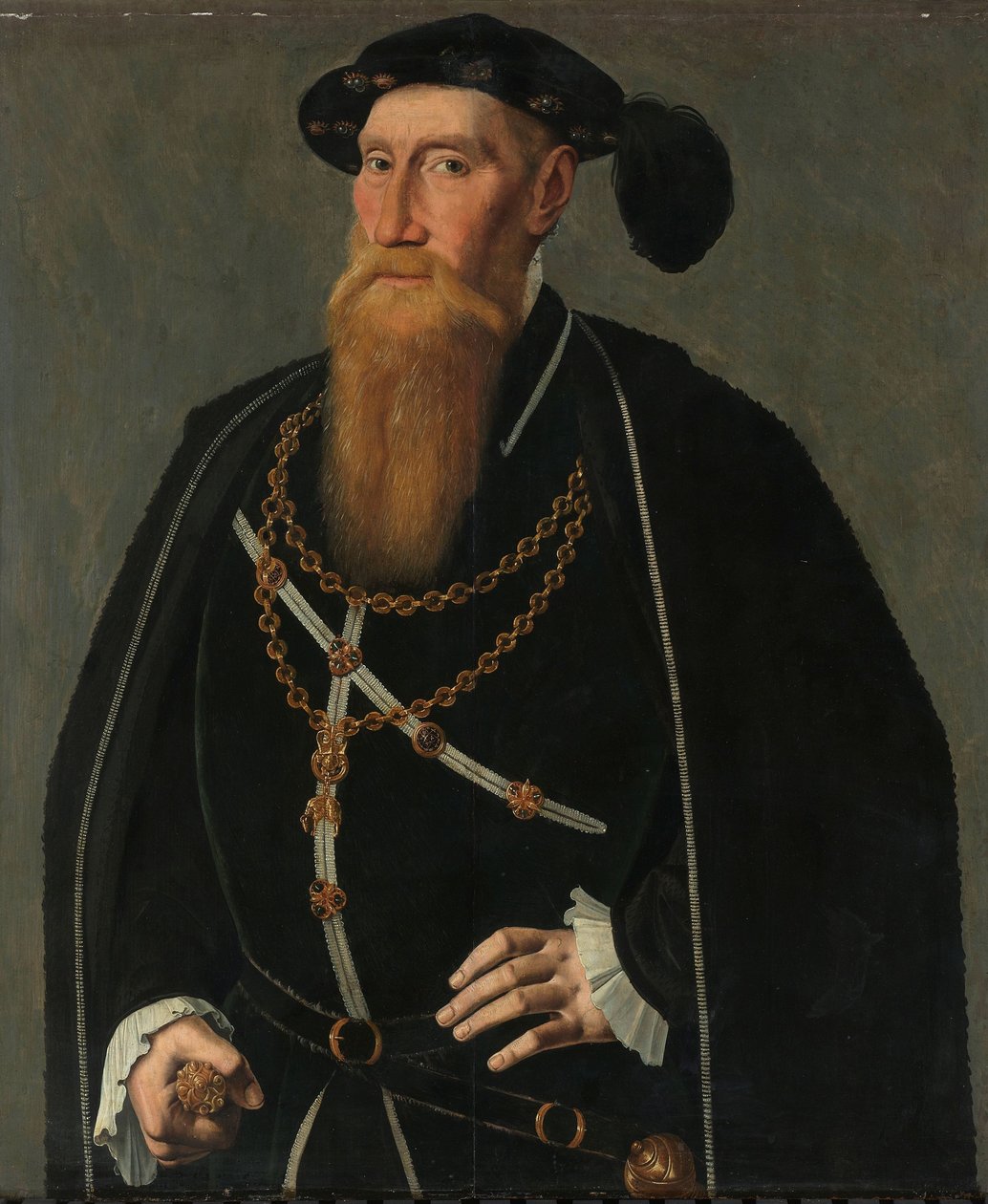 Portræt af Reinoud III af Brederode Reinout III af Brederode (1493-1556), Herre af Vianen. Diakon i ordenen af ​​det gyldne skind, rådgiver og kammerherre hos Charles V af Jan van Scorel