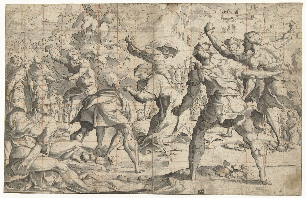 Stening af Stephanus af Jan van Scorel