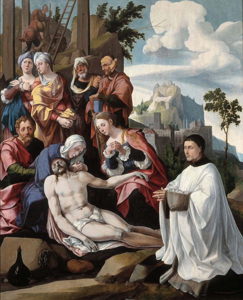 Klagesangen over Kristus med en donor, ca. 1535 af Jan van Scorel
