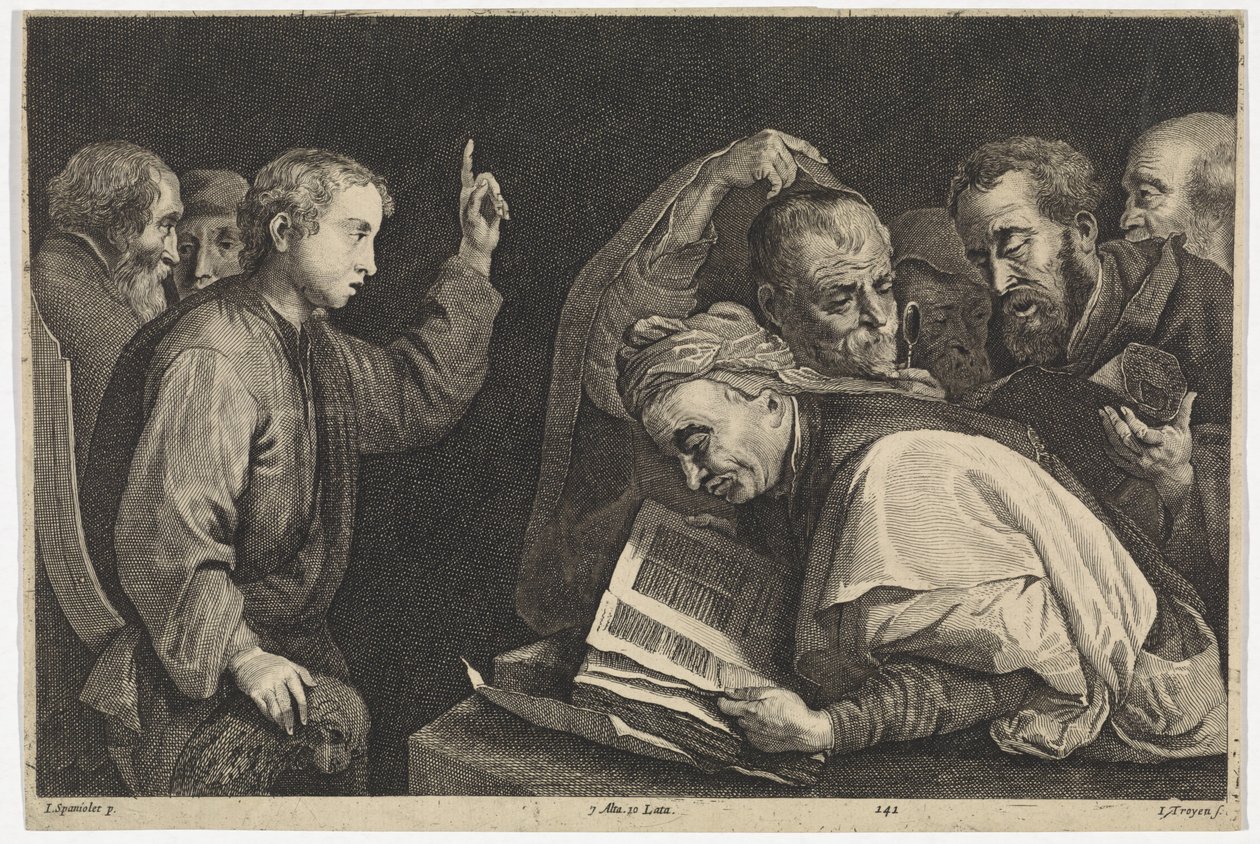 Twaalfårige Kristus i templet Billedteater (serietitel) af Jan van Troyen