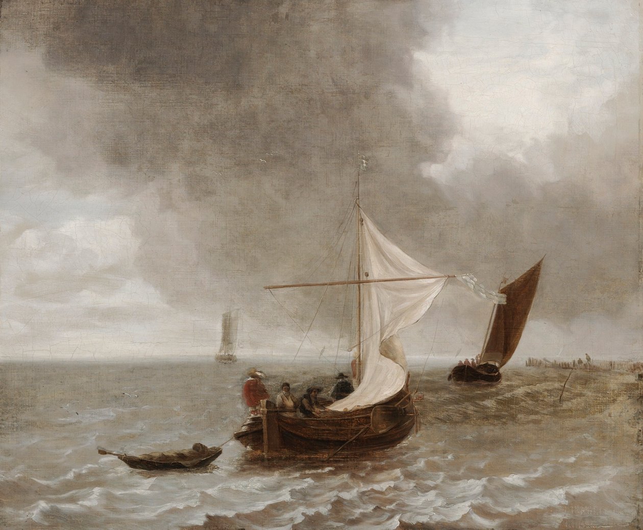 Sejlbåde i en brise af Jan van de Cappelle