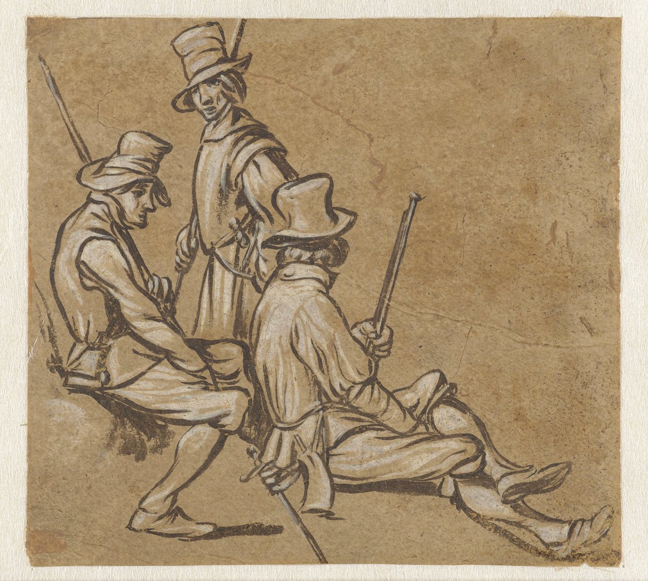 Gruppe på tre soldater af Jan van de Velde (II)