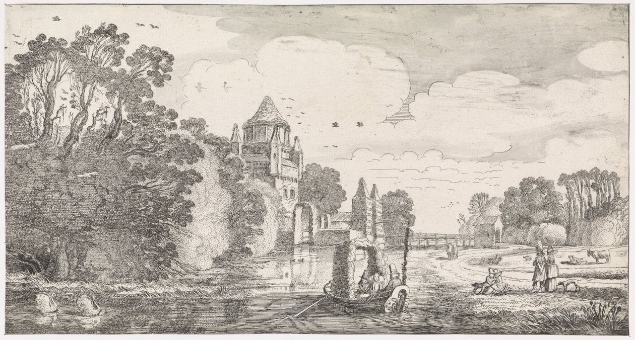 Lille Houtpoort i Haarlem Legende landskaber og underholdende digte (serietitel) af Jan van de Velde (II)