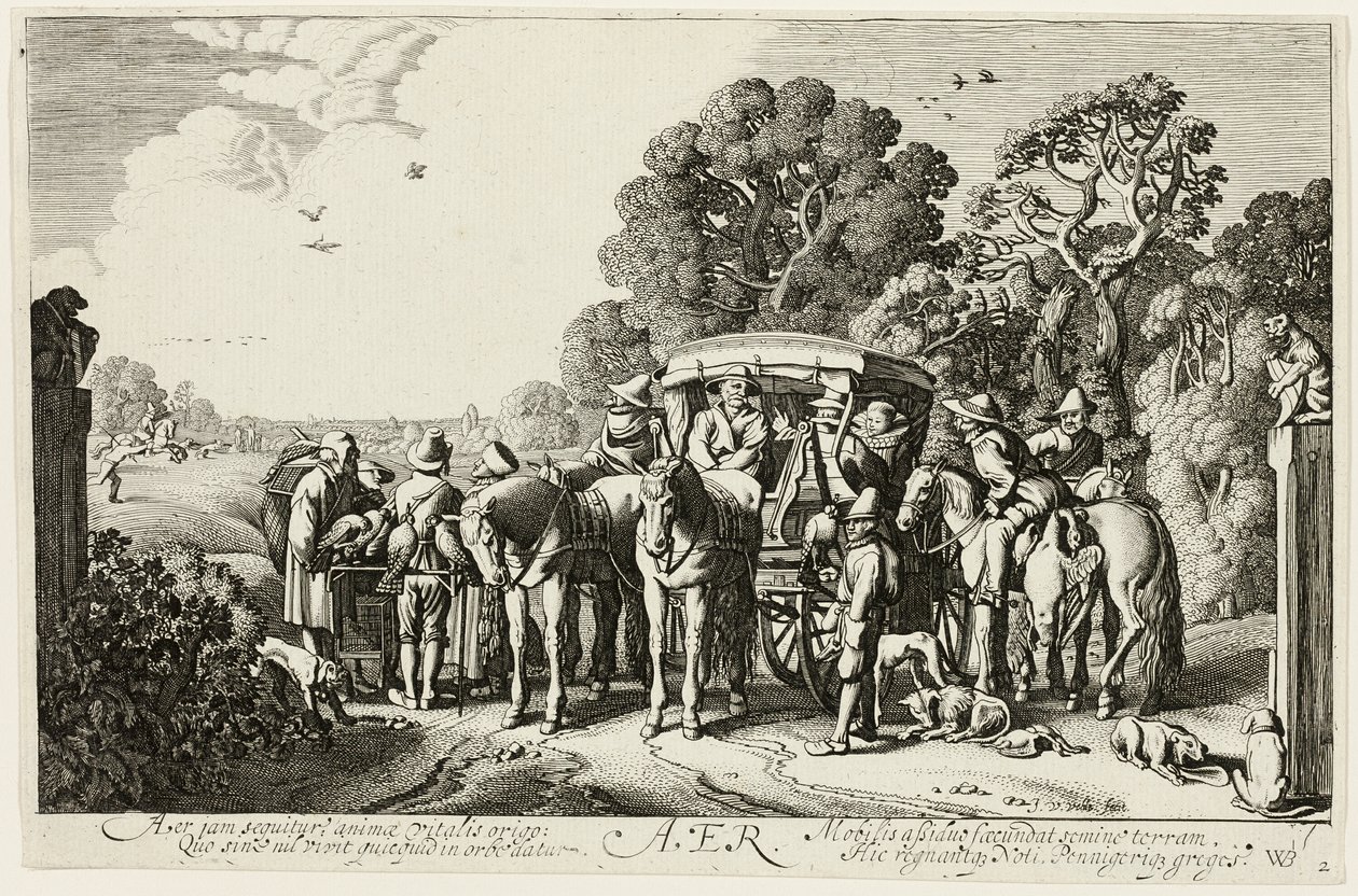 Luft, planche to fra De fire elementer af Jan van de Velde II