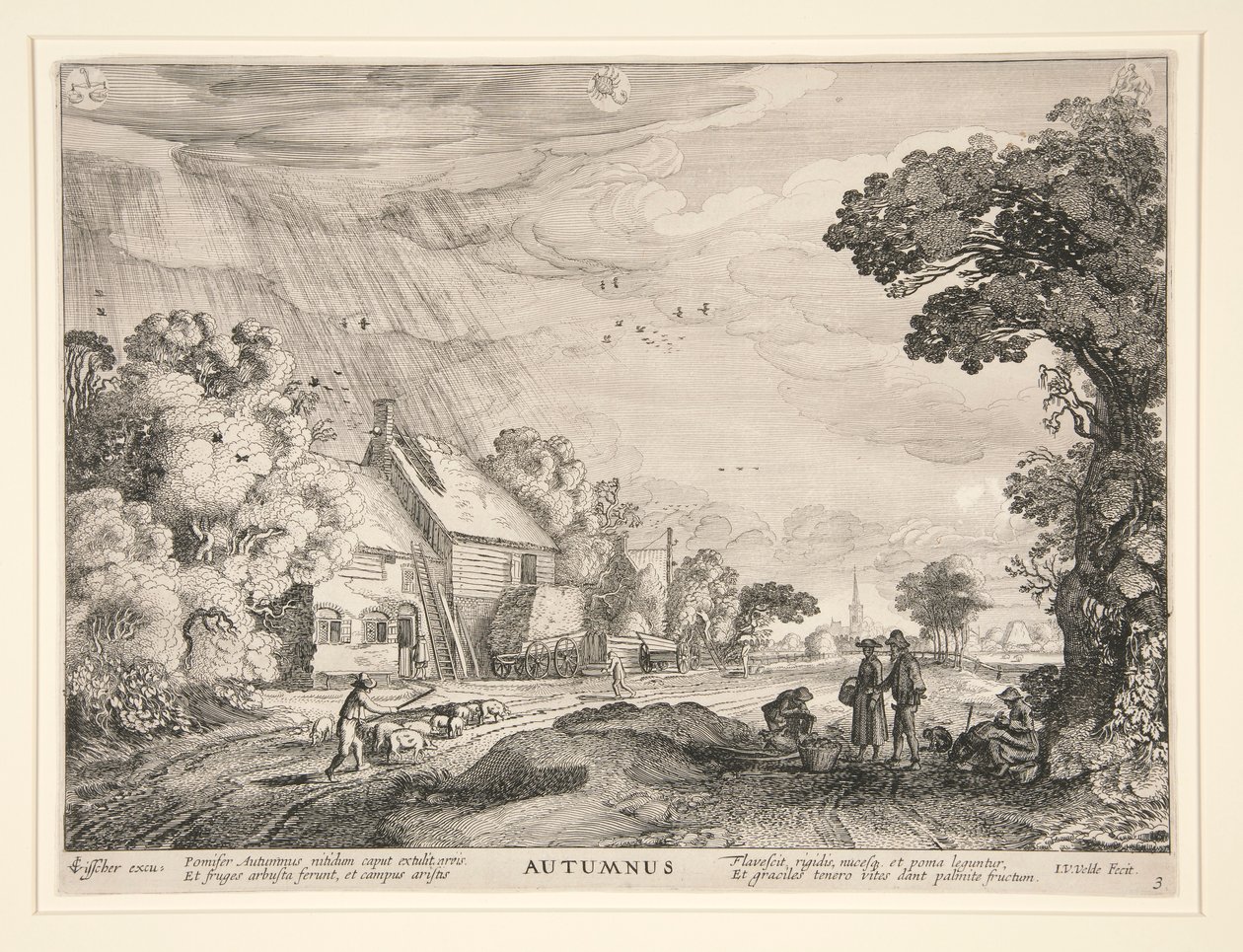 Efterår, fra en serie af de fire årstider af Jan van de Velde II