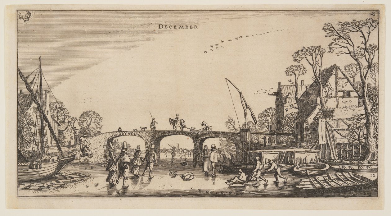 December, fra Årets tolv måneder af Jan van de Velde II