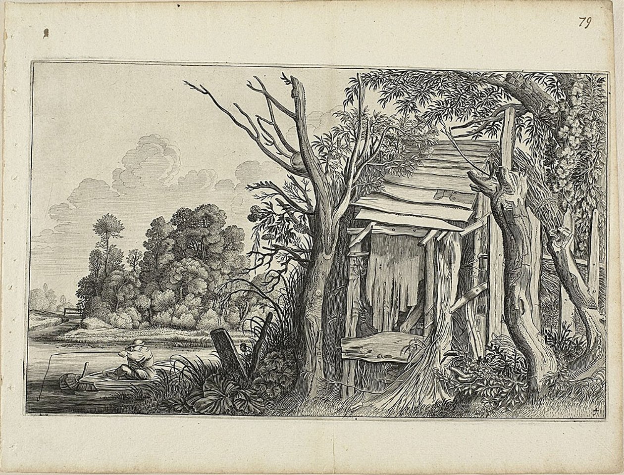 Forfalden hytte, planche 4 fra Landskaber af Jan van de Velde II