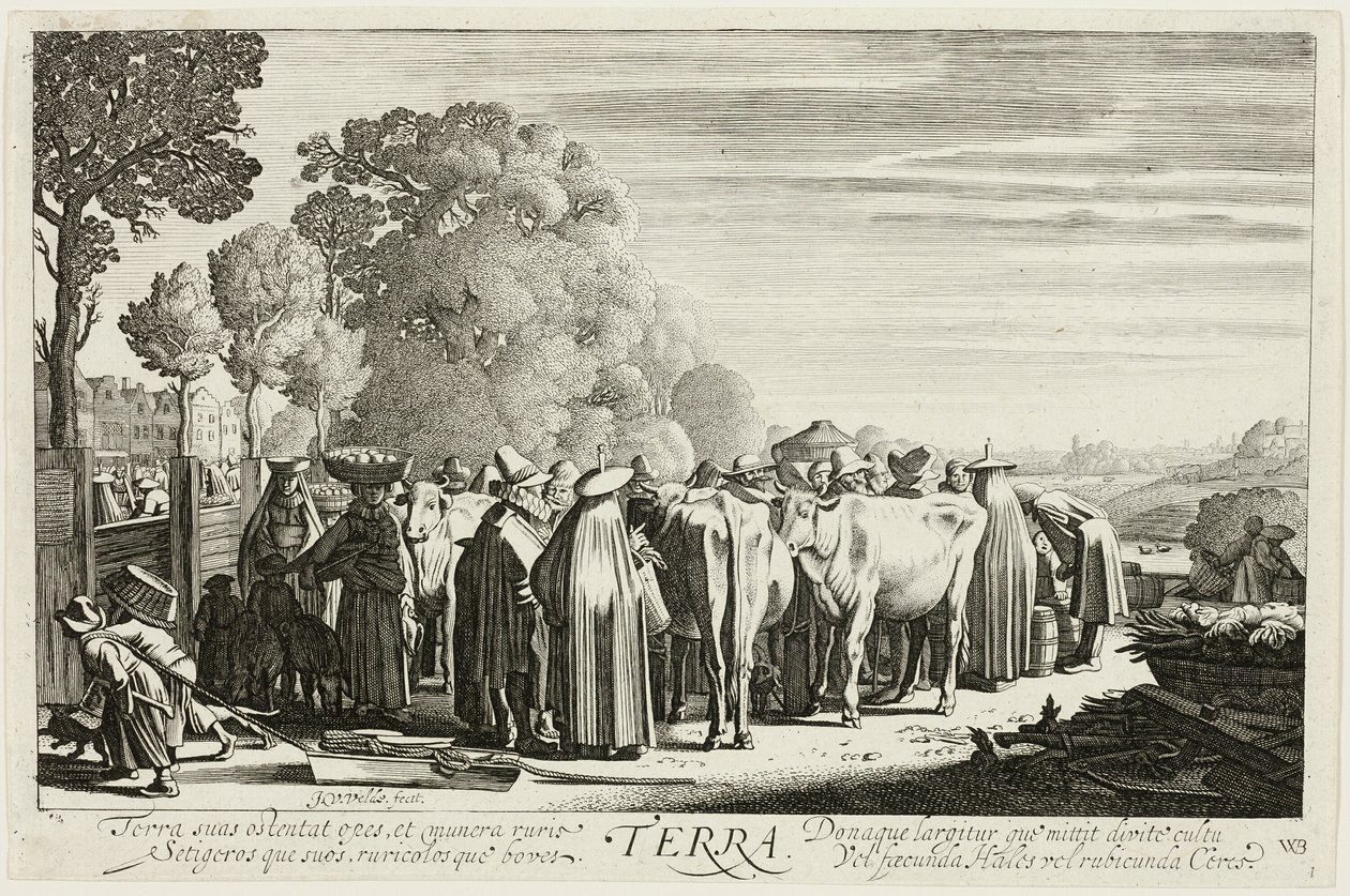 Jord, plade 1 fra De fire elementer af Jan van de Velde II