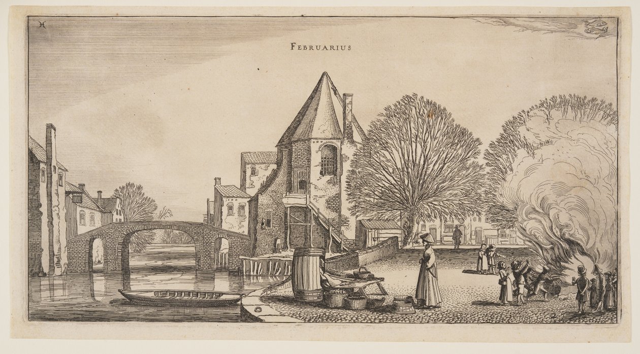 Februar, fra Årets tolv måneder af Jan van de Velde II
