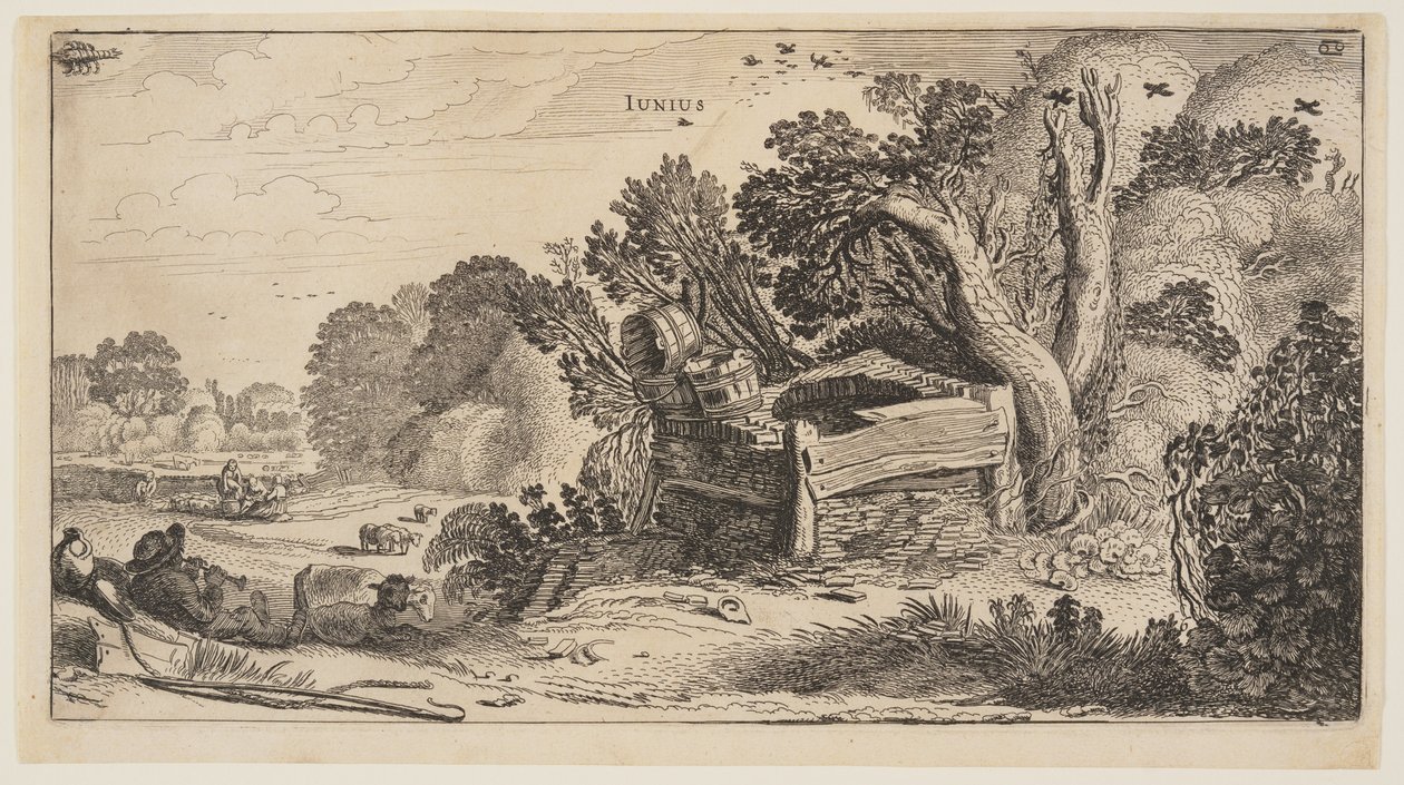 Juni, fra Årets tolv måneder af Jan van de Velde II
