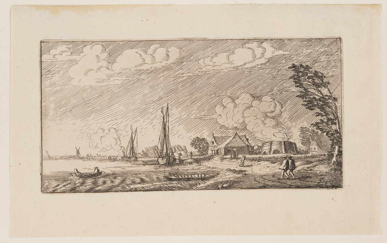 Lime-Kiln i stormvejr, fra Six Landscapes af Jan van de Velde II